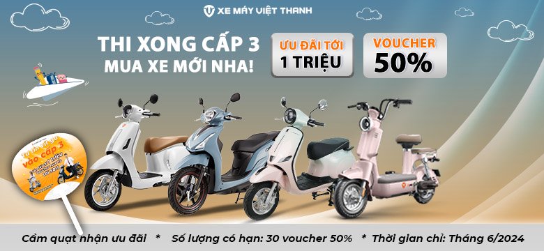 Thi xong cấp 3 banner