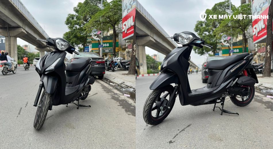 Mẫu xe Kymco Hermosa 50cc màu đen sang chảnh
