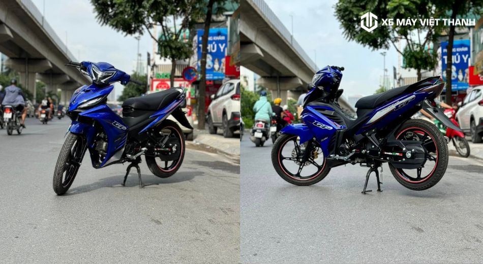 Mẫu xe 50cc EX4 King màu xanh nổi bật
