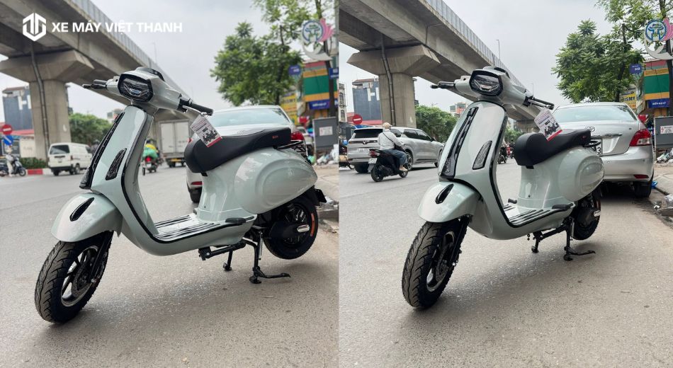 Mẫu xe 50cc màu xanh kiểu dáng thanh lịch