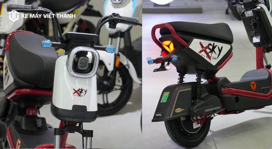 Mẫu xe máy điện Yadea X-sky màu đen trắng