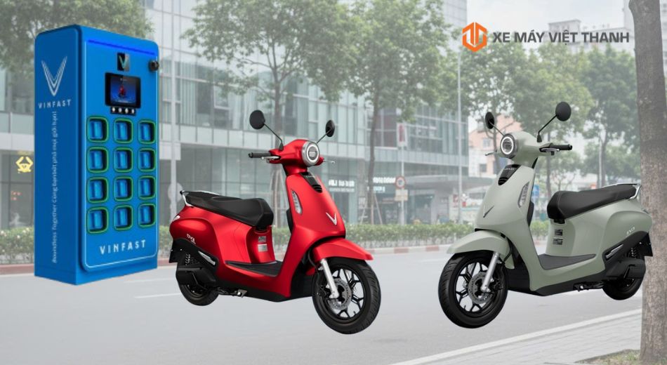 Mẫu xe máy điện Evo Max đổi pin hãng VinFast