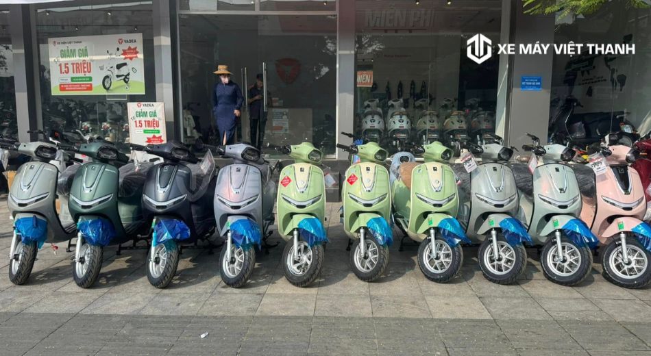 Xe máy điện dáng Vespa phù hợp dành cho nữ