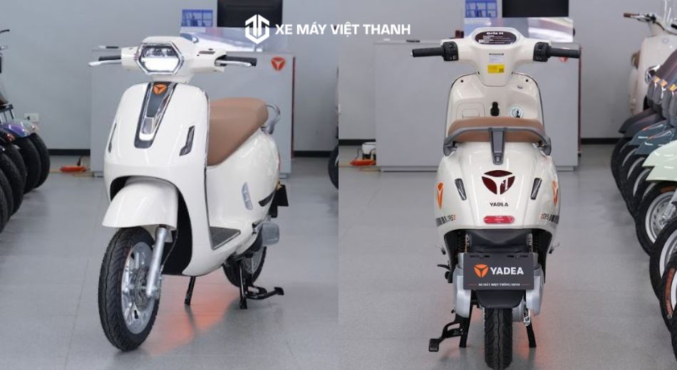 Xe máy điện Yadea Oris H màu trắng cực xinh