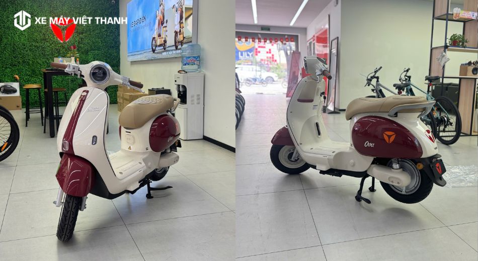 Xe máy điện Yadea Ova màu đỏ siêu xinh