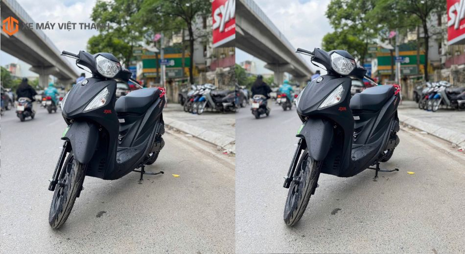 Xe máy màu đen sang trọng và thời thượng