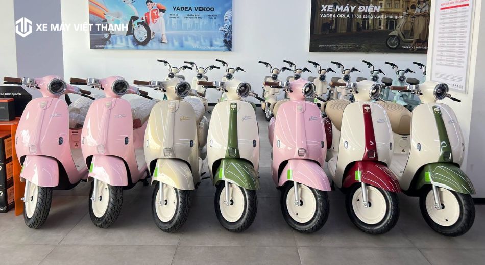 Mẫu xe máy điện Yadea Ova nhiều màu đẹp 