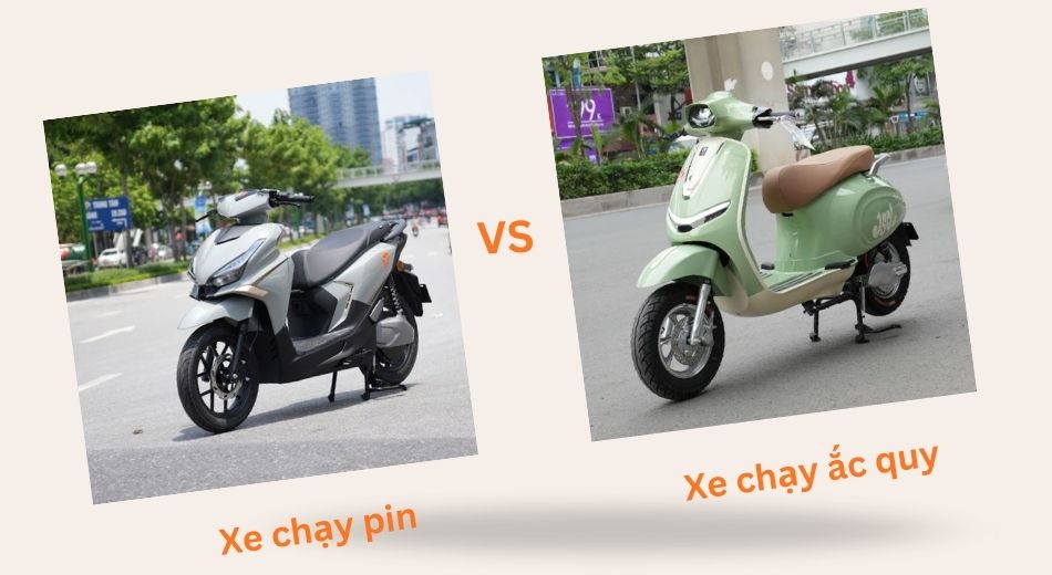 Nên mua xe điện chạy pin hay ắc quy