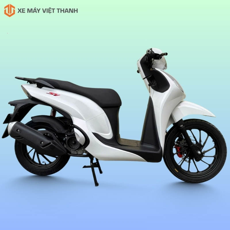 Thiết kế xe ga 50cc Ally SV màu trắng